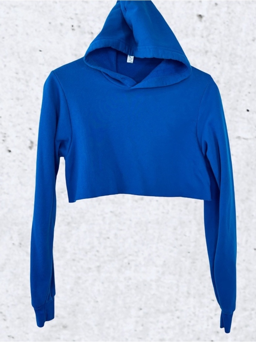 Bella Canvas Royal Blue Cropped Hoodie - Women's Lightweight Pullover - Picture 2 of 4